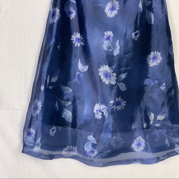 algo medium navy blue floral maxi dress - Picture 13 of 14